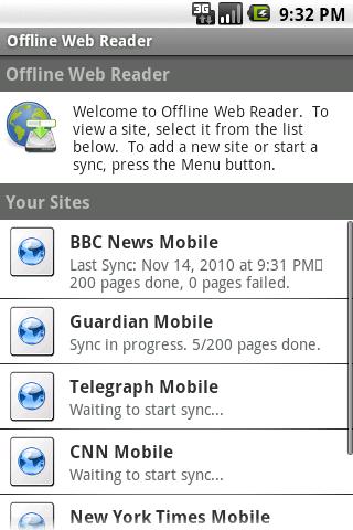 Offline Web Reader