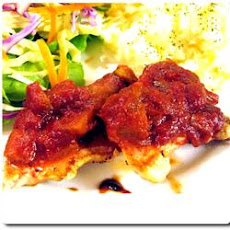 Spiced Rhubarb Pork Chops