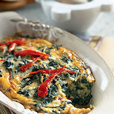 Spinach and Roasted Red Pepper Gratin