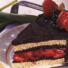 Hazelnut, Chocolate and Strawberry Torte