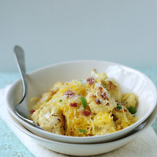 Roasted Cauliflower with Spaghetti Squash and Crisp Prosciutto