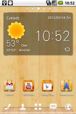 Free Wood Theme Go Launcher EX