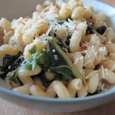 Pasta With Swiss Chard Bacon and Lemony Ricotta