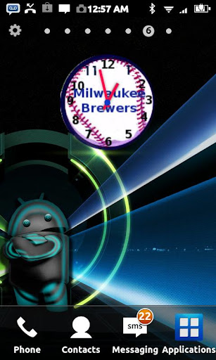 Milwaukee Brewers Clock Widget