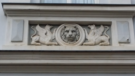 Löwenkopf An Hauswand