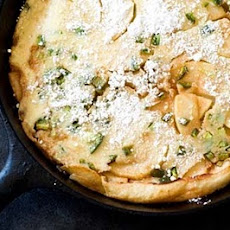 Apple dutch baby with green chiles