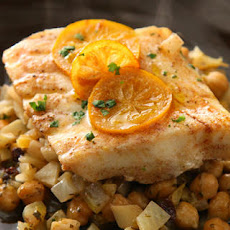 Steamed Fish with Chickpeas and Currants Recipe