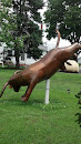 Wye Mills Bucking Brahma Bull Statue