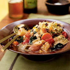 White Bean, Artichoke, and Chard Ragout with Fennel Relish