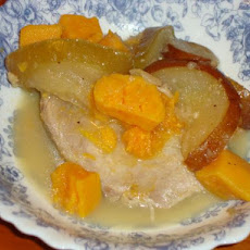 Crock Pot Pork Tenderloin With Apples and Sweet Potatoes