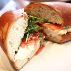 Crispy Pancetta, Burrata, and Tomato Sandwiches