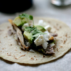 Chicken Tacos with Mashed Pinto Beans