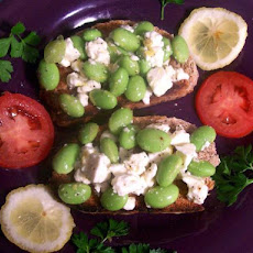 Crostini With Fava Beans and Ricotta Salata