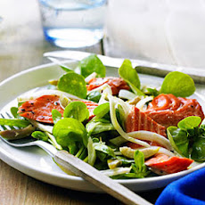 Roasted Salmon with Purslane, Fennel, and Green Olives