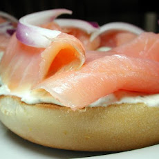 Smoked Salmon and Cream Cheese Open Sandwich for One
