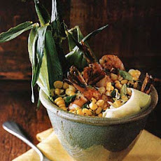 Shrimp and Corn with Basil