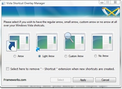 vista shortcut manager