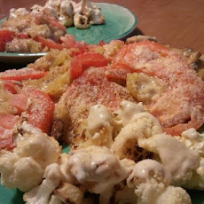 Roasted Cauliflower With Tahini Dressing