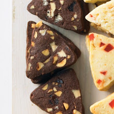 White Chocolate, Hazelnut, and Cherry Triangles