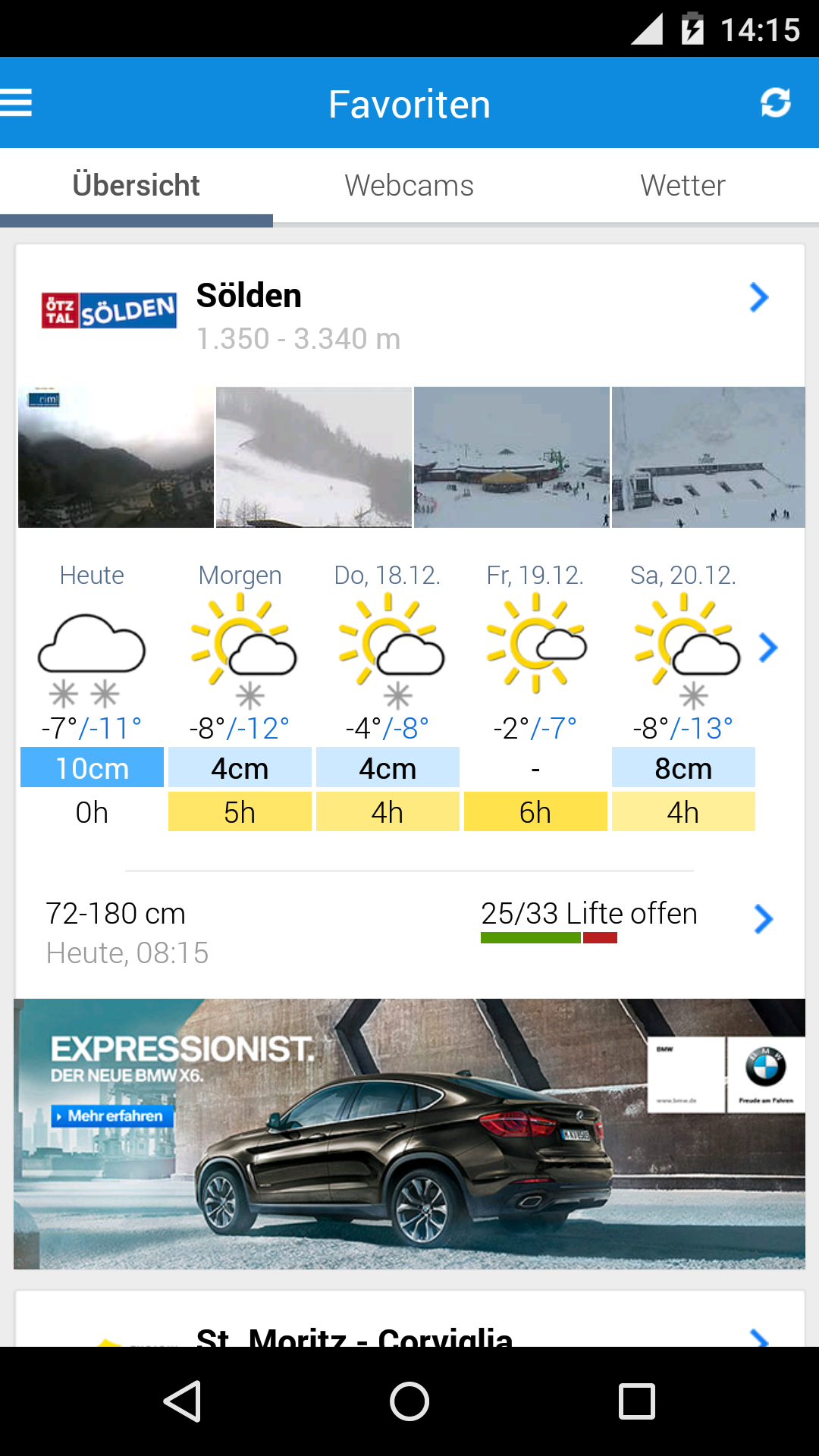 Android application bergfex/Ski Lite screenshort