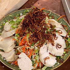 Vietnamese Crispy Carrot and Cabbage Salad with Sliced Chicken and Chile-Lime Marinade