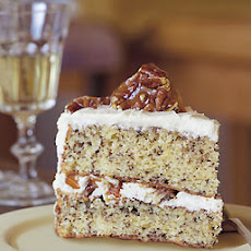 Sour Cream Layer Cake with Pecan Brittle