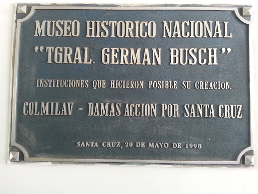 Plaqueta Museo Histórico Nacional TGRAL German Busch