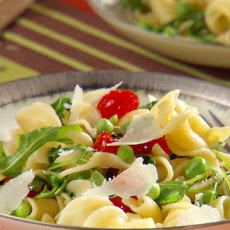 Campanelle with Fresh Arugula and Peas