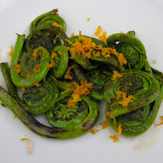 Sauteed fiddlehead ferns
