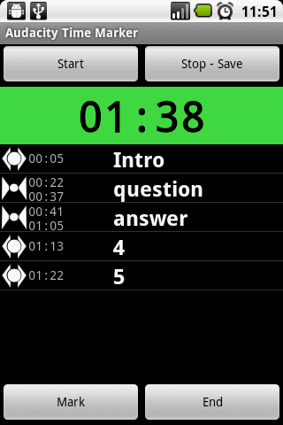 Time Markers for Audacity