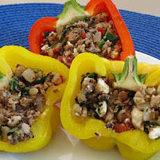 Greek Orzo Stuffed Peppers