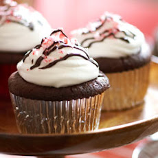 Chocolate-Candy Cane Cupcakes
