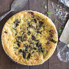 Caramelised Onion, Goats Cheese & Cauliflower Quiche