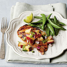 Pan-Grilled Chicken with Fresh Plum Salsa