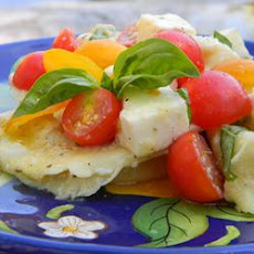 Ravioli with Cherry Tomatoes and Cheese
