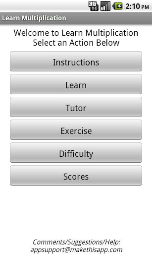 Learn Multiplication Free Demo