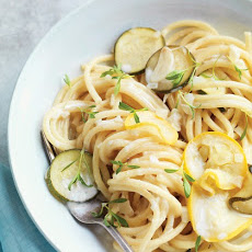 Pici with Summer Squashes and Tarragon
