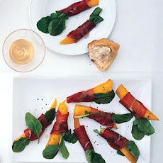 Bresaola-Wrapped Persimmons with Arugula