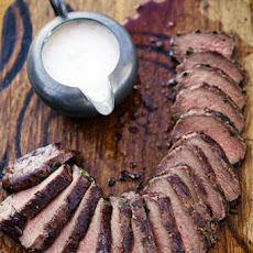 Grilled Venison Loin with Horseradish Cream Sauce Recipe