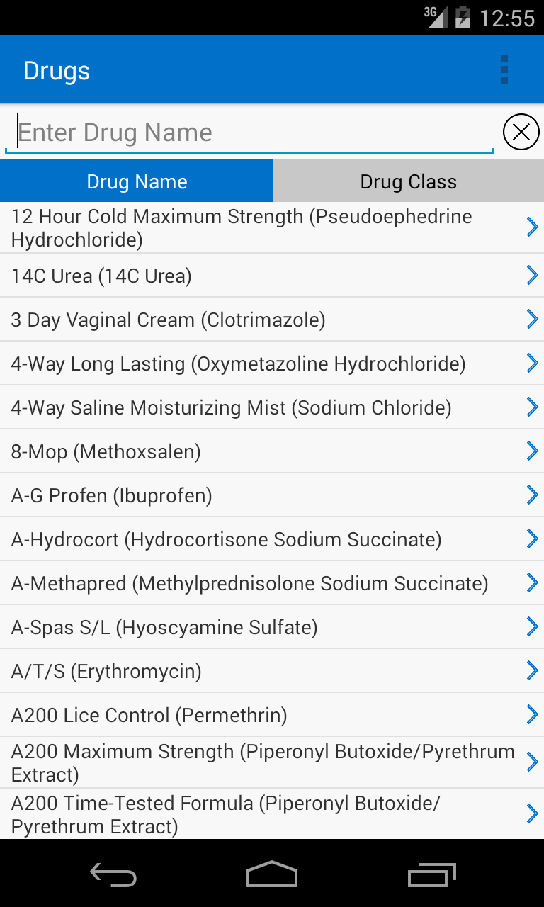 Android application Micromedex Drug Essentials screenshort