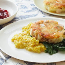Bubble and Squeak with Corn Puree