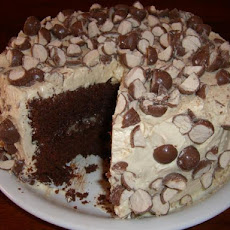 Triple Malted Chocolate Cake With Vanilla Malted Frosting