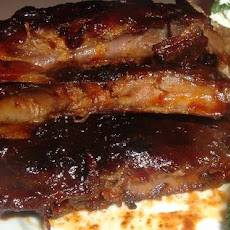 Chili Rubbed Baby Back Ribs W/ Dark Roast Coffee Barbecue Sauce