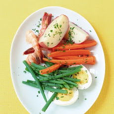 Shrimp and Vegetables with Garlic Mayonnaise