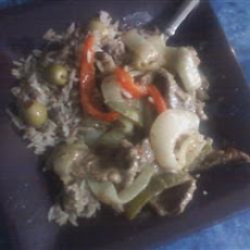 Pepper Steak and Rice