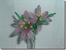 French Beaded Purple Lillys by foreverflowers