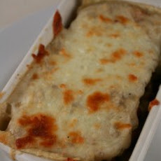 White Lasagna with Sausage and Mushrooms
