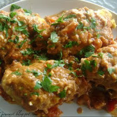 Fried Chicken Breast with Creamy Garlic Peanut Butter & Tomato Sauce!!!