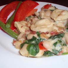 Beans, Bow Ties, Spinach & Cheese