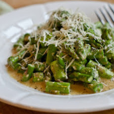 Raw Asparagus Caesar Salad